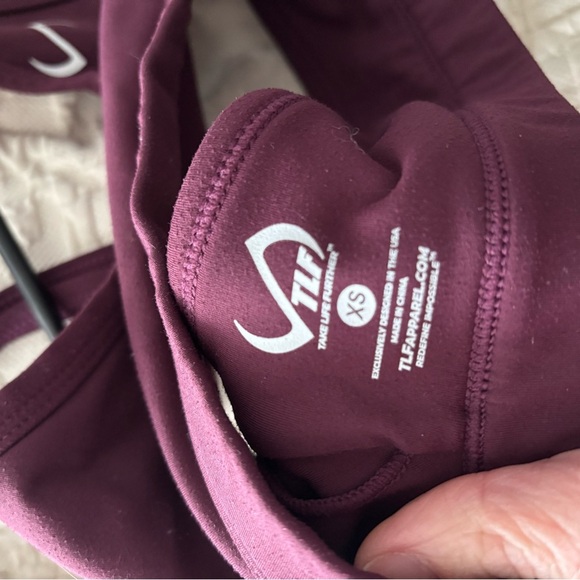 XS TLF Maroon Sports Bra - Picture 3 of 3